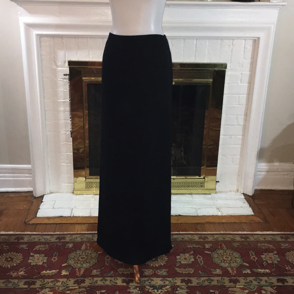 🌹GIANFRANCO FERRE  Black Evening Long Skirt Sz 44